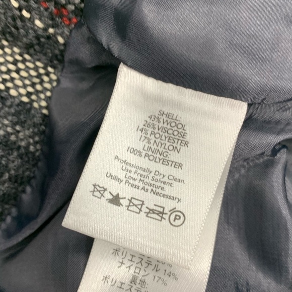 Eddie Bauer Women’s Plaid Fringed Wool Blend Skirt - Picture 4 of 6